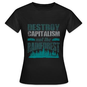 Rainforest environmental protection - Women's T-Shirt - black - Front - AI Model Female 172 dark (172cm)