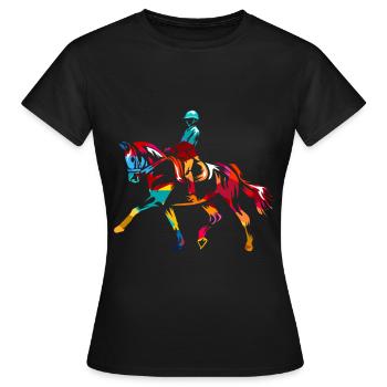 Dressur Geschenk - Frauen T-Shirt - Schwarz - Vorne - AI Model Female 172 dark (172cm)