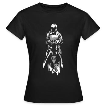 Endurance Cavalière - T-shirt Femme - noir - Devant - AI Model Female 172 dark (172cm)