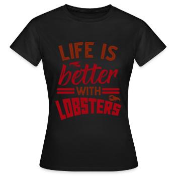 homard - T-shirt Femme - noir - Devant - AI Model Female 172 dark (172cm)