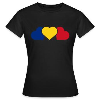 Roumanie - T-shirt Femme - noir - Devant - AI Model Female 172 dark (172cm)