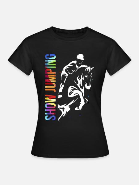 Show jumping show jumping horse riding - Women's T-Shirt - black