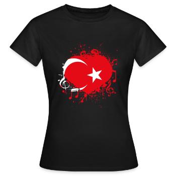 Turquie Musique turque - T-shirt Femme - noir - Devant - AI Model Female 172 dark (172cm)