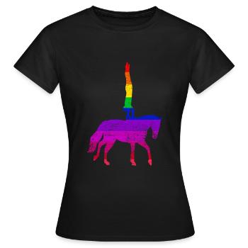 Voltigieren - Frauen T-Shirt - Schwarz - Vorne - AI Model Female 172 dark (172cm)