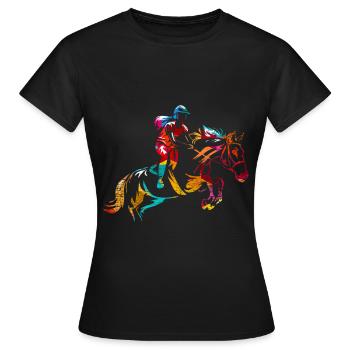Cadeau de saut d'obstacles - T-shirt Femme - noir - Devant - AI Model Female 172 dark (172cm)