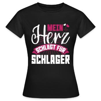 Amour Schlager - T-shirt Femme - noir - Devant - AI Model Female 172 dark (172cm)