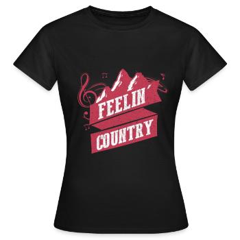 Musique country - T-shirt Femme - noir - Devant - AI Model Female 172 dark (172cm)