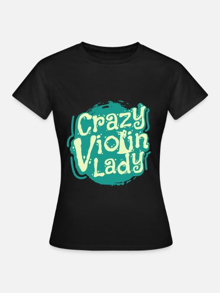 Geige - Frauen T-Shirt - Schwarz