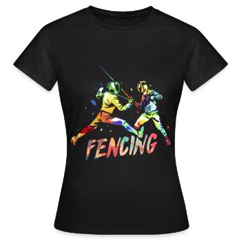 clôture - T-shirt Femme - noir - Devant - AI Model Female 172 dark (172cm)
