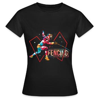 Cadeau d'escrime - T-shirt Femme - noir - Devant - AI Model Female 172 dark (172cm)