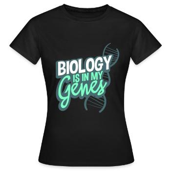 biology - Women's T-Shirt - black - Front - AI Model Female 172 dark (172cm)