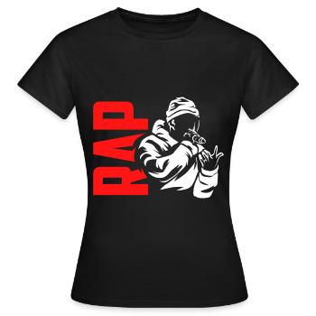 rap - T-shirt Femme - noir - Devant - AI Model Female 172 dark (172cm)
