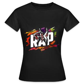 rap - T-shirt Femme - noir - Devant - AI Model Female 172 dark (172cm)