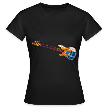 Guitares basse e-cadeau - T-shirt Femme - noir - Devant - AI Model Female 172 dark (172cm)