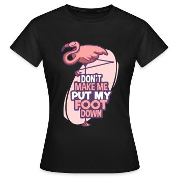 Flamingo - T-shirt Femme - noir - Devant - AI Model Female 172 dark (172cm)