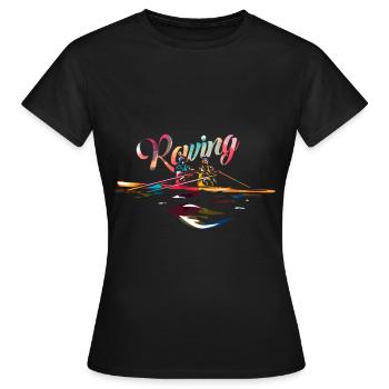 Aviron - T-shirt Femme - noir - Devant - AI Model Female 172 dark (172cm)
