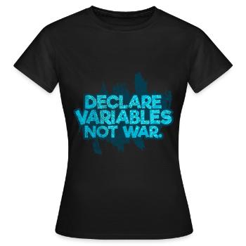 Programming computer scientists - Women's T-Shirt - black - Front - AI Model Female 172 dark (172cm)