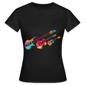 Minimal Musik - Frauen T-Shirt - Schwarz - Vorne - AI Model Female 172 dark (172cm)