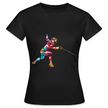 Escrime - T-shirt Femme - noir - Devant - AI Model Female 172 dark (172cm)