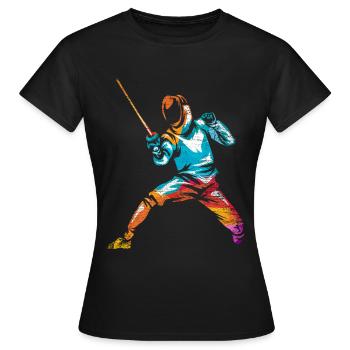 Escrime - T-shirt Femme - noir - Devant - AI Model Female 172 dark (172cm)