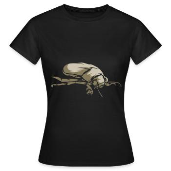 Coléoptère brun - T-shirt Femme - noir - Devant - AI Model Female 172 dark (172cm)