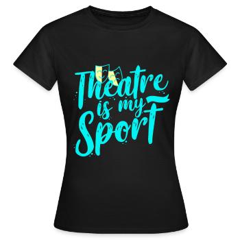 Theater Schauspieler - Frauen T-Shirt - Schwarz - Vorne - AI Model Female 172 dark (172cm)