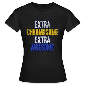 down syndrom - Women's T-Shirt - black - Front - AI Model Female 172 dark (172cm)