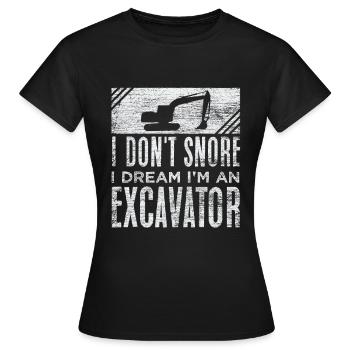 Bagger - Frauen T-Shirt - Schwarz - Vorne - AI Model Female 172 dark (172cm)