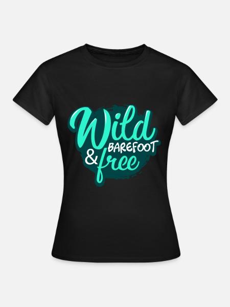 Barfuß - Frauen T-Shirt - Schwarz