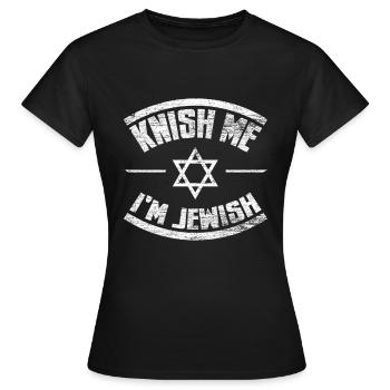 Jewish Jew - Women's T-Shirt - black - Front - AI Model Female 172 dark (172cm)