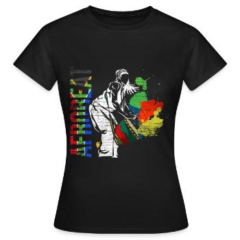Afrobeat Reggae Afro Beat - Women's T-Shirt - black - Front - AI Model Female 172 dark (172cm)