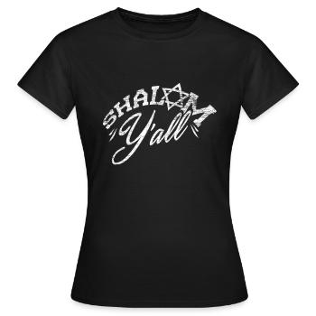 Jewish Jew Shalom - Women's T-Shirt - black - Front - AI Model Female 172 dark (172cm)