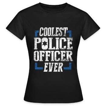 Officier de police - T-shirt Femme - noir - Devant - AI Model Female 172 dark (172cm)