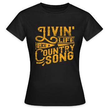 Musique country - T-shirt Femme - noir - Devant - AI Model Female 172 dark (172cm)
