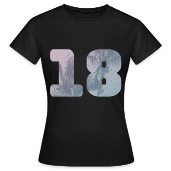 18th birthday - Women's T-Shirt - black - Front - AI Model Female 172 dark (172cm)
