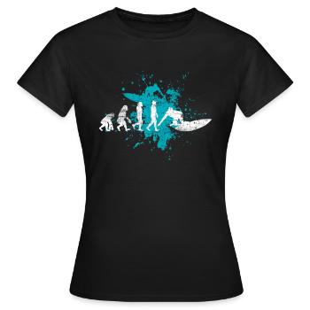 Surfer Surfen - Frauen T-Shirt - Schwarz - Vorne - AI Model Female 172 dark (172cm)