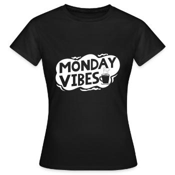 Lundi - T-shirt Femme - noir - Devant - AI Model Female 172 dark (172cm)