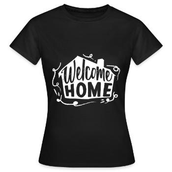 Bienvenue à la maison - T-shirt Femme - noir - Devant - AI Model Female 172 dark (172cm)