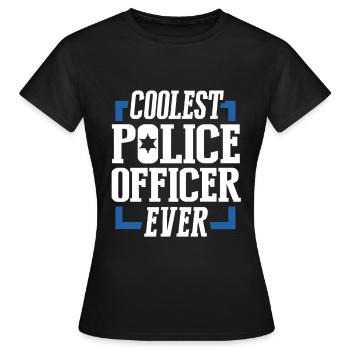 Policier police - T-shirt Femme - noir - Devant - AI Model Female 172 dark (172cm)