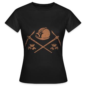 Exploitation minière - T-shirt Femme - noir - Devant - AI Model Female 172 dark (172cm)