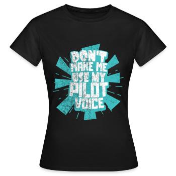 pilot - Women's T-Shirt - black - Front - AI Model Female 172 dark (172cm)