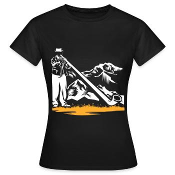 Alpes de cor des Alpes - T-shirt Femme - noir - Devant - AI Model Female 172 dark (172cm)