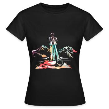 Alpes de cor des Alpes - T-shirt Femme - noir - Devant - AI Model Female 172 dark (172cm)