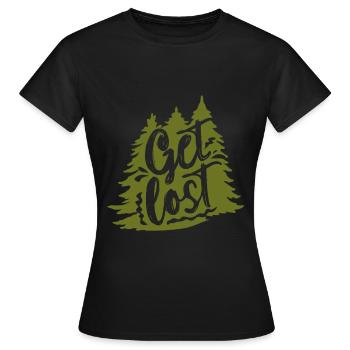 Randonnée en plein air - T-shirt Femme - noir - Devant - AI Model Female 172 dark (172cm)