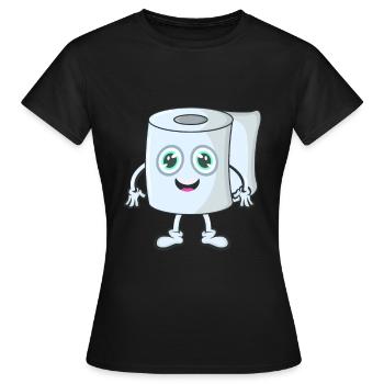 Papier toilette papier - T-shirt Femme - noir - Devant - AI Model Female 172 dark (172cm)