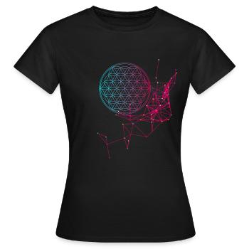 Fleur de vie - T-shirt Femme - noir - Devant - AI Model Female 172 dark (172cm)