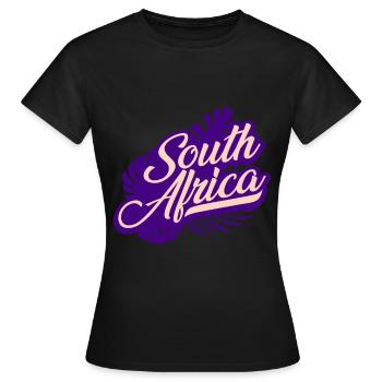 South Africa Africa - Women's T-Shirt - black - Front - AI Model Female 172 dark (172cm)