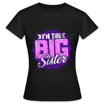 Big sister - Women's T-Shirt - black - Front - AI Model Female 172 dark (172cm)