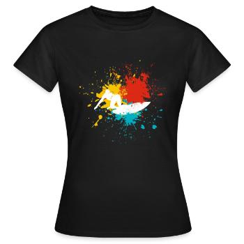 Surfer Surfen - Frauen T-Shirt - Schwarz - Vorne - AI Model Female 172 dark (172cm)