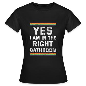 LGBT Transgender - Frauen T-Shirt - Schwarz - Vorne - AI Model Female 172 dark (172cm)